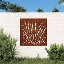 vidaXL fűmintás corten acél kerti faldísz 55 x 55 cm