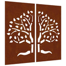 vidaXL 2 db famintás corten acél kerti faldísz 105 x 55 cm