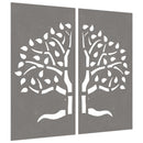 vidaXL 2 db famintás corten acél kerti faldísz 105 x 55 cm