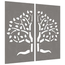 vidaXL 2 db famintás corten acél kerti faldísz 105 x 55 cm