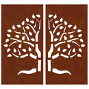 vidaXL 2 db famintás corten acél kerti faldísz 105 x 55 cm