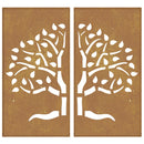 vidaXL 2 db famintás corten acél kerti faldísz 105 x 55 cm