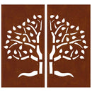 vidaXL 2 db famintás corten acél kerti faldísz 105 x 55 cm