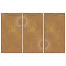 vidaXL 3 db napmintás corten acél kerti faldísz 105 x 55 cm