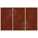 vidaXL 3 db napmintás corten acél kerti faldísz 105 x 55 cm