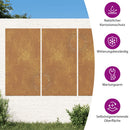 vidaXL 3 db napmintás corten acél kerti faldísz 105 x 55 cm