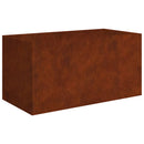 vidaXL corten acél növénytartó 80 x 40 x 40 cm