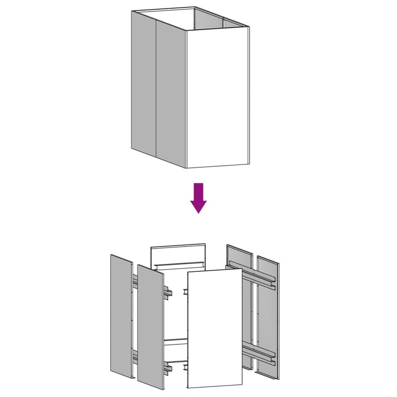 vidaXL corten acél növénytartó 40x80x80 cm