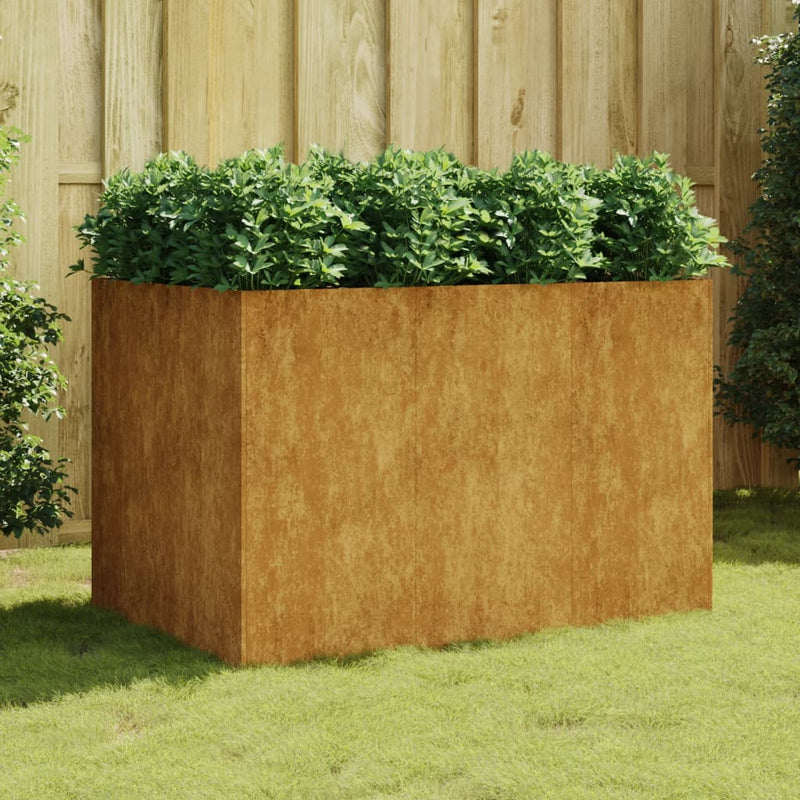 vidaXL corten acél kerti magaságyás 120x80x80 cm