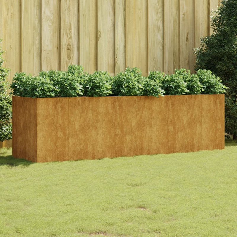 vidaXL corten acél kerti magaságyás 280x80x80 cm