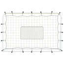 vidaXL fehér-fekete acél és PE visszapattanó futballháló 184x61x123 cm