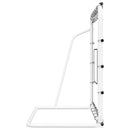 vidaXL fehér-fekete acél és PE visszapattanó futballháló 184x61x123 cm
