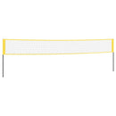 vidaXL sárga és fekete PE szövet tollaslabda háló 600 x 155 cm