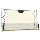 vidaXL fekete és sárga poliészter foci-visszapattanó háló 183x85x120cm