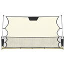 vidaXL fekete és sárga poliészter foci-visszapattanó háló 183x85x120cm