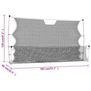 vidaXL fekete és sárga poliészter foci-visszapattanó háló 183x85x120cm