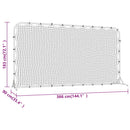 vidaXL fekete HDPE foci-visszapattanó háló 366 x 90 x 183 cm