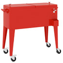 vidaXL piros hűtőkocsi kerekekkel 92 x 43 x 89 cm