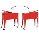 vidaXL piros hűtőkocsi kerekekkel 92 x 43 x 89 cm