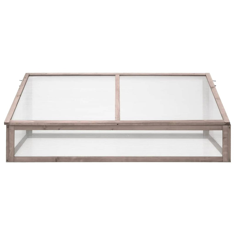 vidaXL szürke fenyőfa melegház 110 x 58,5 x 39 cm