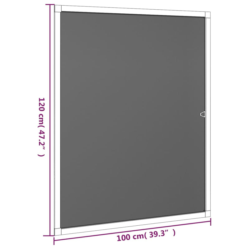 vidaXL fehér ablakszúnyogháló 100x120 cm