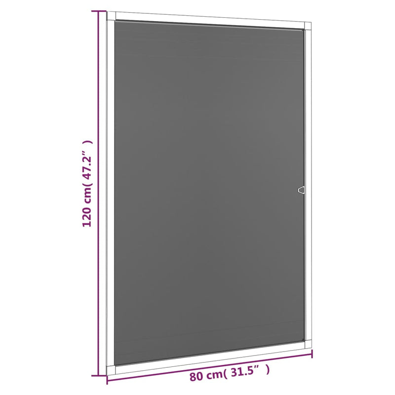 vidaXL antracitszürke ablakszúnyogháló 80x120 cm