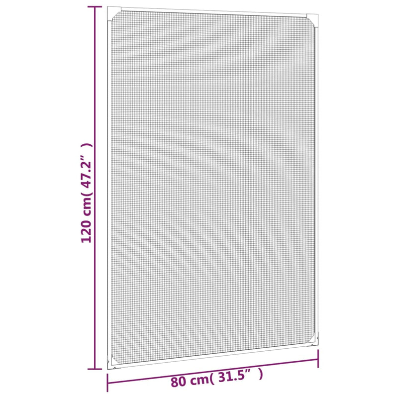 vidaXL fehér mágneses ablakszúnyogháló 80 x 120 cm