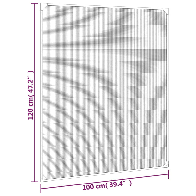 vidaXL fehér mágneses ablakszúnyogháló 100 x 120 cm