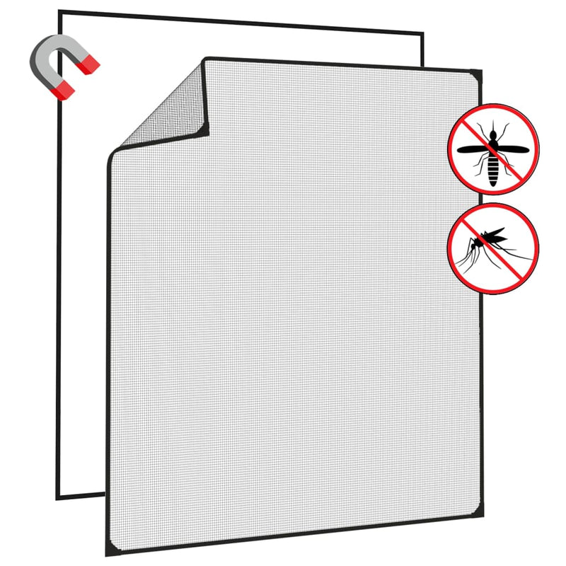 vidaXL antracitszürke mágneses ablakszúnyogháló 120 x 140 cm