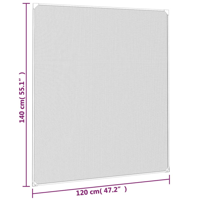 vidaXL antracitszürke mágneses ablakszúnyogháló 120 x 140 cm