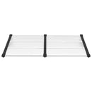 vidaXL fekete és átlátszó polikarbonát ajtóelőtető 152,5 x 90 cm