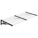 vidaXL fekete és átlátszó polikarbonát ajtóelőtető 199 x 90 cm