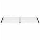 vidaXL fekete és átlátszó polikarbonát ajtóelőtető 239 x 90 cm