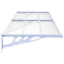 vidaXL szürke és átlátszó polikarbonát ajtóelőtető 239 x 90 cm