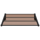 vidaXL fekete polikarbonát ajtóelőtető 122 x 90 cm