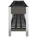 vidaXL szürke WPC kerti magaságyás polccal 200 x 50 x 75 cm