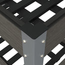 vidaXL szürke WPC kerti magaságyás polccal 200 x 50 x 75 cm