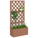 vidaXL barna WPC rácsos ültetőláda 65 x 33 x 135 cm