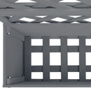 vidaXL szürke WPC rácsos ültetőláda 65 x 33 x 135 cm