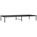 vidaXL fekete fém ágykeret 75 x 190 cm