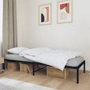 vidaXL fekete fém ágykeret 90 x 190 cm