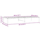 vidaXL fekete fém ágykeret 90 x 200 cm