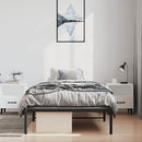 vidaXL fekete fém ágykeret 100 x 200 cm