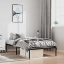 vidaXL fekete fém ágykeret 100 x 200 cm