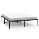 vidaXL fekete fém ágykeret 140 x 190 cm