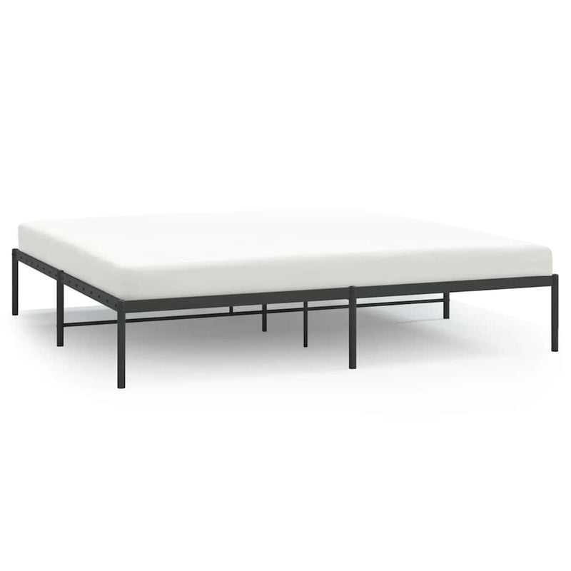vidaXL fekete fém ágykeret 183 x 213 cm