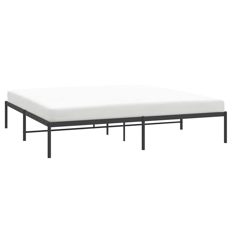 vidaXL fekete fém ágykeret 183 x 213 cm