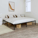 vidaXL fekete fém ágykeret 200 x 200 cm