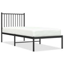 vidaXL fekete fém ágykeret fejtámlával 75 x 190 cm