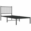 vidaXL fekete fém ágykeret fejtámlával 75 x 190 cm